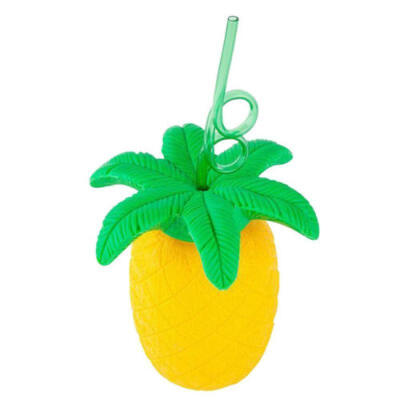 

Summer Pineapple Straw Cups Beach Fruit Juice Drink Tropical Party Barware