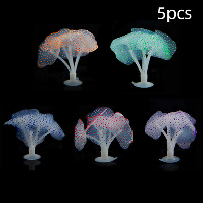 

Aquarium Reflective Mushroom Aquarium Decorations Decorative Fish Tank Ornaments Artificial Realistic Plants for Aquarium Fish Tan