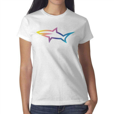 

Shark Birthday Sharks Decor Womens White T-Shirt Cotton Lightweight T-Shirts