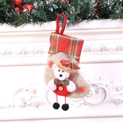 

Christmas Stocking Mini Sock Santa Claus Candy Gift Bag Xmas Tree Hanging Decor