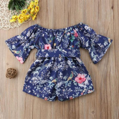 

Floral Off Shoulder Baby Girl Romper Bodysuit Jumpsuit Outfits Clothes Playsuit