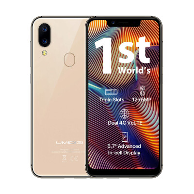 

UMIDIGI A3 Pro Mobile Phone Global Band 57-Inch 199 FullScreen 3GB32GB Android 81 12MP Face Unlock Dual 4G Smartphone