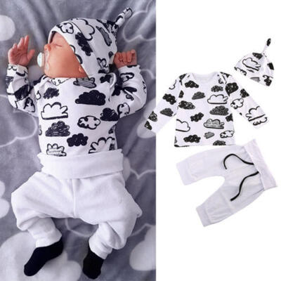 

0-24M Newborn Baby Girls Boys Clothes Tee T-shirt Tops Long Pants Outfits Set