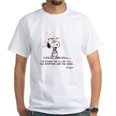 

CafePress - Snoopy Flu Love White T-Shirt - 100 Cotton T-Shirt White