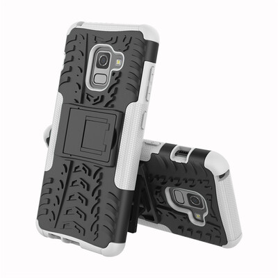 

Fivice Samsung A5 2018A8 2018 Case TPU anti-fall tire pattern back clip bracket phone case