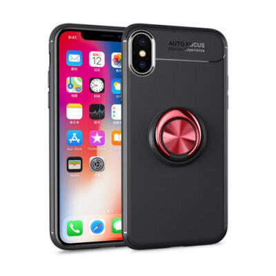 

For iPhone XR X 6 7 8 Plus Ring Shockproof Protective Rugged TPU Back Case Cover