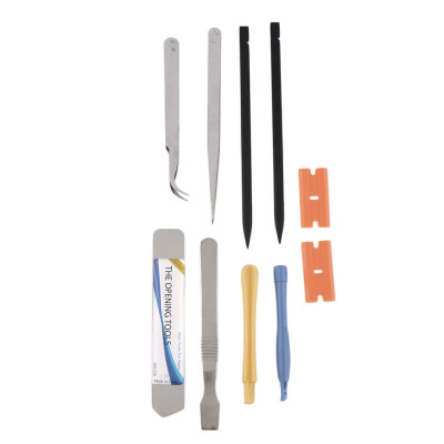 

Hot 10Pcs Repair Opening Pry Tool Set Spudger Tweezer Blade Kit for iPhone