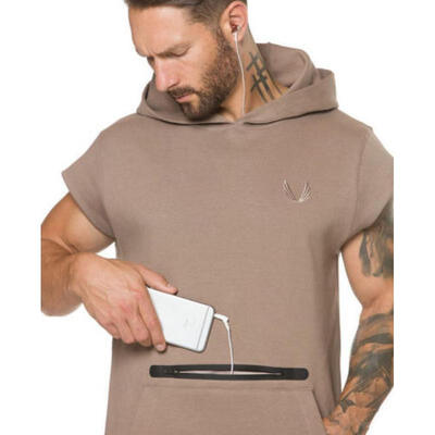 

Mens Sleeveless Hoodie Hooded Sweatshirt Sport Gym Sweater Tops Shirts Vest
