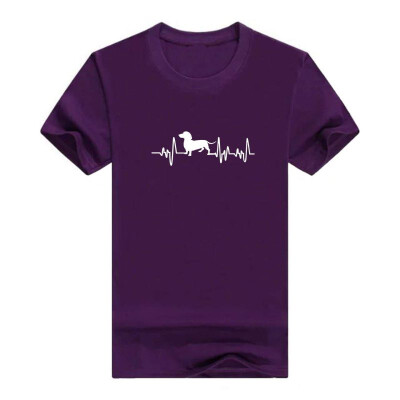 

Dachshund Gifts Dog Lover Heartbeat Weiner Dog Short Sleeve Mens T-Shirt