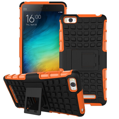 

Fivice Xiaomi M4i Case TPU anti-fall tire pattern back clip bracket phone case