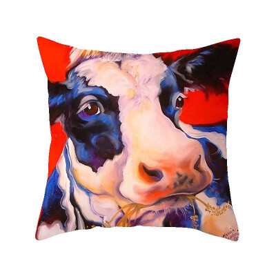 

45cm45cm Super clear Farm wind cow pattern super soft throw pillow covers couch cushion covers decorative pillows