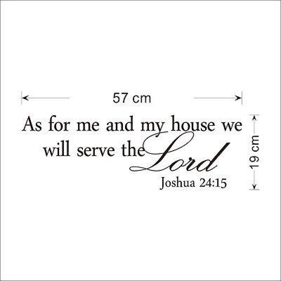 

As For Me&My House Joshua 2415 Quote Wall Decal Vinyl Sticker Bible Verses