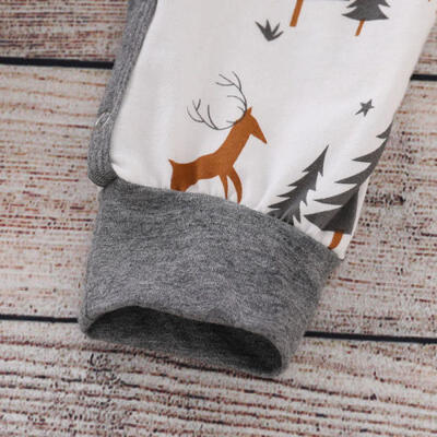 

Newborn Spring Baby Boy Girl Deer Long Romper Bodysuit Jumpsuit Clothes Outfit