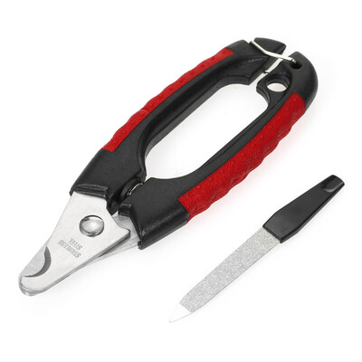 

HATELI 2pcsset Pet Nail Clipper Set Little Pet Manicures Set Round Head Scissors Nice Nail Clippers with Nail File