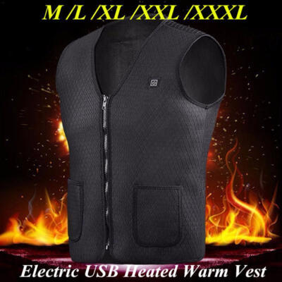 

Electric USB Heated Warm Vest Men Women Heating Coat Jacket Clothing Skiing Lot