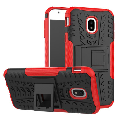 

Fivice Samsung J3 2017 Case TPU anti-fall tire pattern back clip bracket phone case