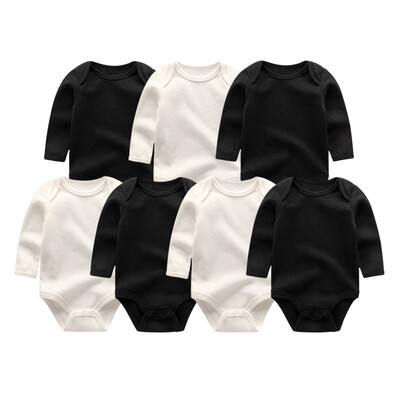 

7PCSLot Unicorn Full Sleeve Newborn Baby Girls Clothes Rompers Babywear Bodysuists One Pieces Baby Boys Clothes Cotton O-Neck
