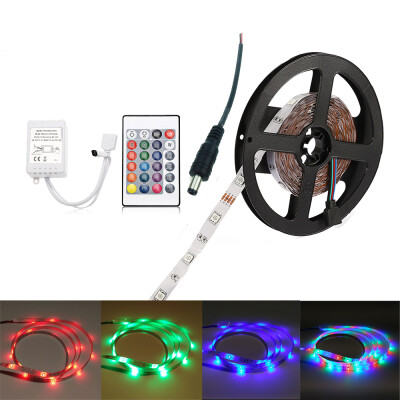 

ZDM 5M 24W RGB SMD2835 LED Strip Light 24 44Key IR Controller Kit with Male DC Connector