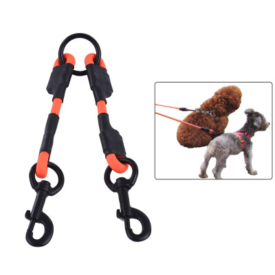 

SST002P PVC Round Double Dog Working Leash Linker Waterproof Deodorant Dog Dual Lead Twin Way Walk Strap Leads Set No Tangle for T