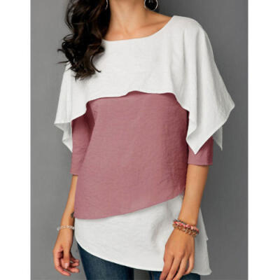 

Womens Summer Star Short Sleeve Casual T Shirt Tops Blouse Ladies Loose Tee 6-22