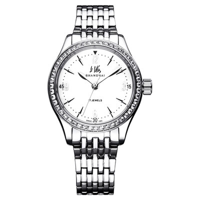 

Shanghai (SHANGHAI) watch fashion trend series gold-plated diamond manual mechanical female watch 668-5
