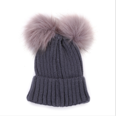 

2018 Warm Hat Newborn Baby Kids Boy Girl Knit Beanie Hat Fur Pom Crochet Cap