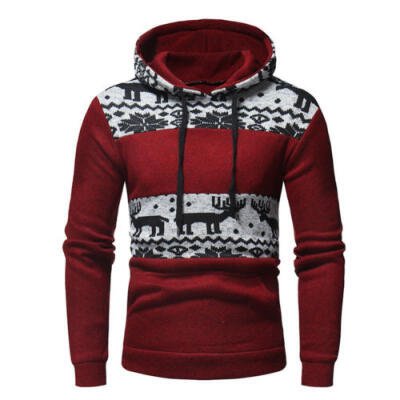 

Mens Winter Hoodie Sweatshirt Sweater Hooded Printing Tops Outwear Pullover PA