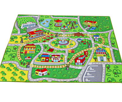 

Large Kid Play Rug for Toy CarsSafe&Fun Children Learning Carpet with Non-Slip Backing Kid Play mat