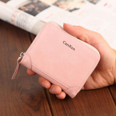 

Mens Wallet Genuine Leather Credit Card Holder RFID Blocking Zipper Thin Pocket