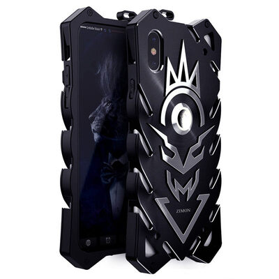 

Aluminum Metal Armor For Apple iPhone X Case Rugged Shockproof Luxury Hard Heavy Duty Ring Magnet Case For Apple iPhone X Cover