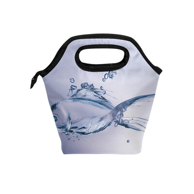

Insulated Lunch Tote Bag Artistic Fish Travel Picnic Lunch Handbags Portable Zipper Lunch Bag Box