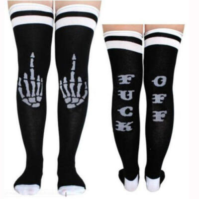 

Fashion Women Men Fuck-off Funny Socks Casual Sports Cotton Long Socks Stockings