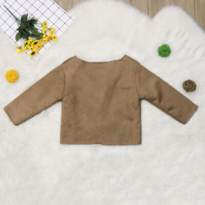 

Cute Toddler Kids Baby Girl Faux Lambs Wool Jacket Coat Long Sleeve Warm Outwear