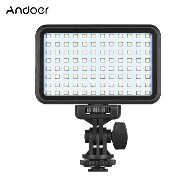 

Andoer PAD96 LED Video Light 6000K Dimmable Fill Light Continuous Light Panel 75W CRI90 with Camera Mount&CT Filter for DSLR