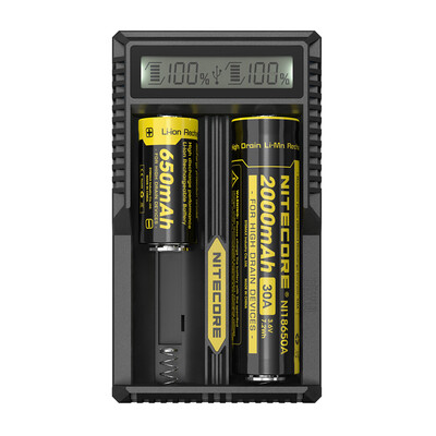 

Newest Nitecore UM20 Integrated Compact 2 Slots Battery Charger for IMR Li-ion Batteries