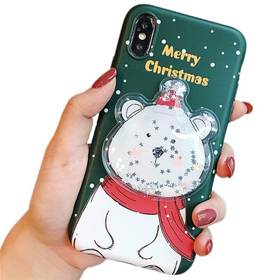 

Meezzy Iphone Xs Max Case Cartoon Christmas Pattern Soft Cover