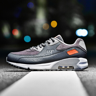 

361 degrees running shoes mens shoes air cushion breathable sports shoes 67174214-2 ash tile gray 39