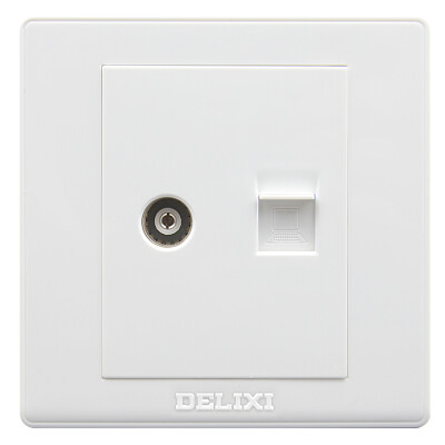 

Delixi (DELIXI) switch socket panel computer TV socket Ya white series