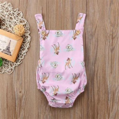 

Fashion Newborn Infant Baby Girls Deer Romper Bodysuit Jumpsuit Outfits Clothes