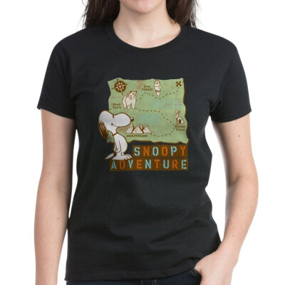 

CafePress Snoopy Adventure T-Shirt - Womens Cotton T-Shirt