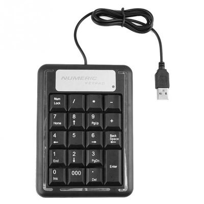 

USB Portable Wireless Big Key Number pad Numeric Keypad 18 Keys Laptop Mini Keyboard Wholesale NUMLock For For Accountant