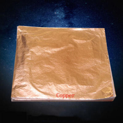 

100pcs 14X14cm Gold Sliver Copper Leaf Leaves Foil Sheets for Gilding Decor USA