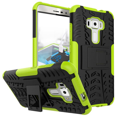 

Fivice Zenfone 3 ZE552KL 55 inch Case TPU anti-fall tire pattern back clip bracket phone case