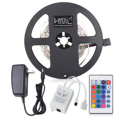 

HML 5M 24W RGB 2835 SMD 300 LED Strip Light with IR 24 Keys Remote Control