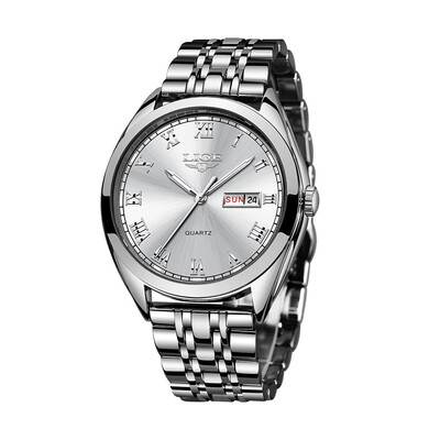 

LIGE 9904 Quartz Watch Men Top Brand Fashion Chronograph Male Stainless Steel Waterproof Business Men Wristwatch Relogio Masculino