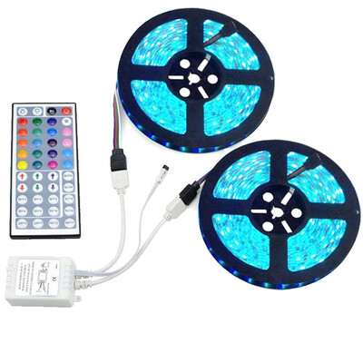 

Supli LED Strip Kits Waterproof 5050 10m 100 LEDs with 44 Key 1 to 2 Ir Controller DC 12V