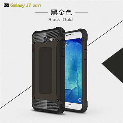 

Fivice Samsung Galaxy J7 2017 case Luxury Silicone Diamond Armor PC Hard Shell Phone Case