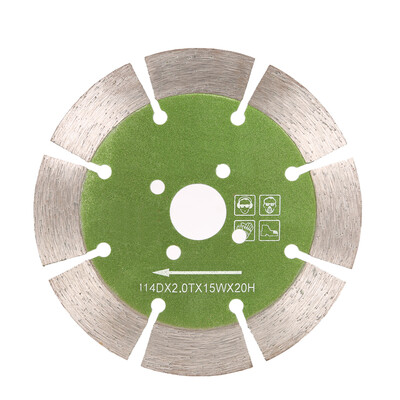 

1142020mm Dry Cutting Segmented Diamond Saw Blade with Cooling Holes 20mm Inner Diameter Marble Granite Tile Incising For Angle