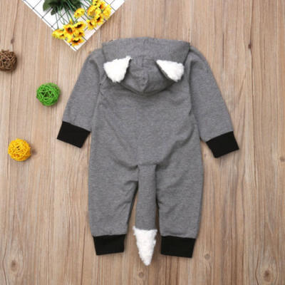 

UK Fox Baby Kid Boy Girl Toddler Romper Jumpsuit Bodysuit Cotton Clothes Outfits