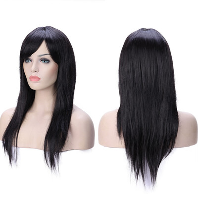

Anime Cosplay Synthetic Wig Long Curly Wavy Heat Resistant Fiber Full Wig with Bangs Layered Vogue for Women